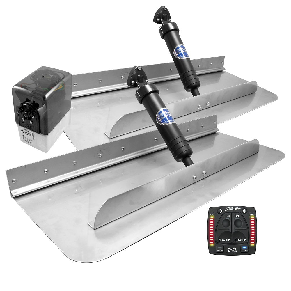 Bennett Hydraulic Trim Tab Systems with One Box/Boat Indicator Control.