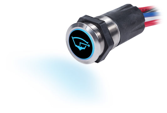 Blue Sea 15A Push Button Backlit Switches.