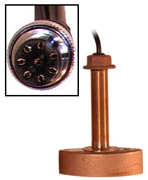 Furuno 525T-BSC Bronze Thru-Hull Depth/Temperature Transducers With Pin B45 Housing.