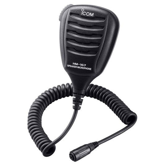 Icom HM165/HM167 Speaker Microphones for Handheld VHF Radios.