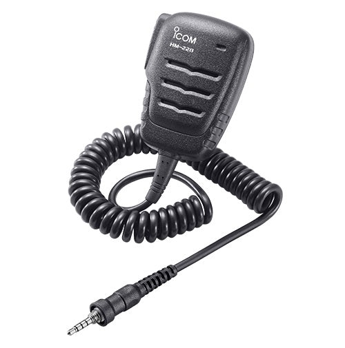 Icom HM228/HM236 Compact Waterproof Speaker Microphones.