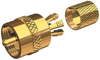 Shakespeare Marine Grade PL-259 Coaxial Connectors and Adapters Gold Plated.