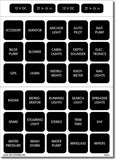 Blue Sea Label Kit DC H2O 30 Square Black V1 & V2.
