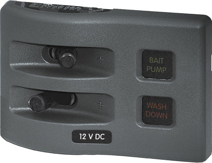 Blue Sea Weather Deck Panel 12v DC Fuse Panel - Gray.