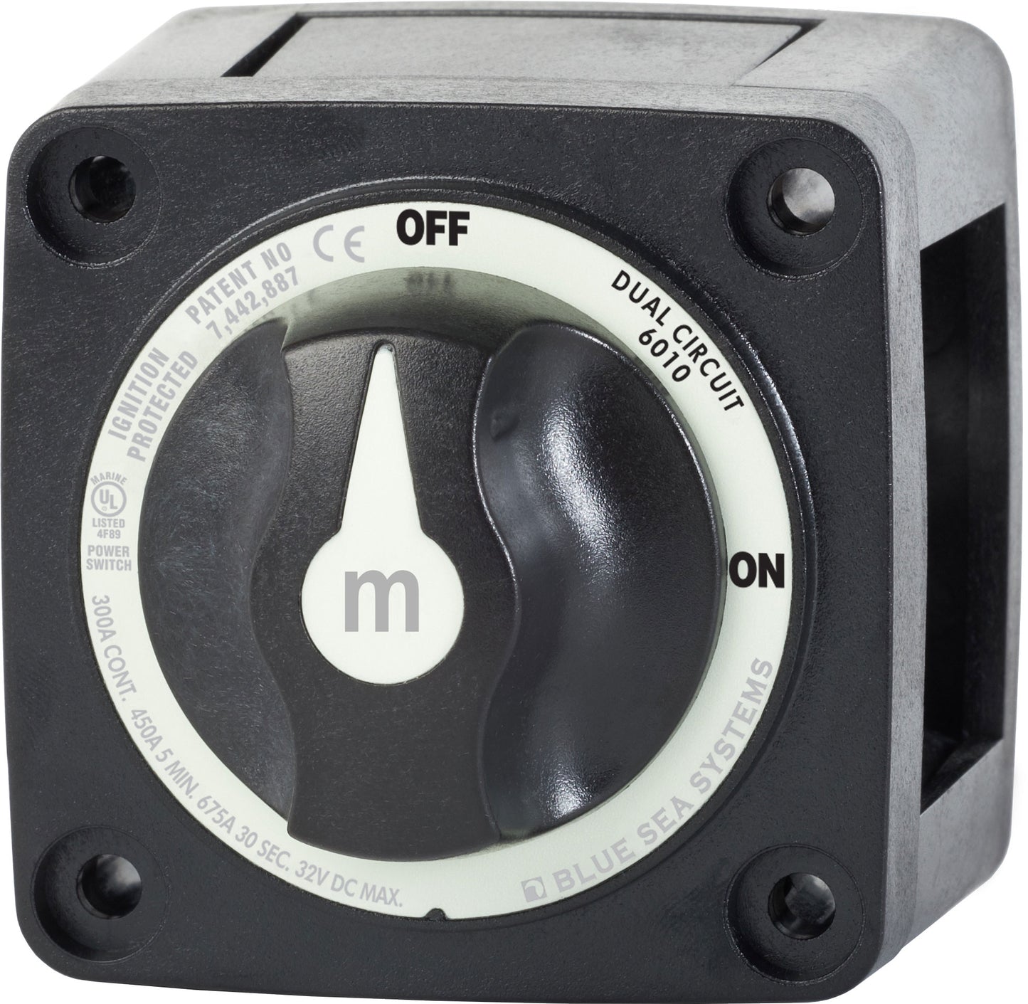 Blue Sea M-Series Battery Switch On/Off Dual Circuit- Black.