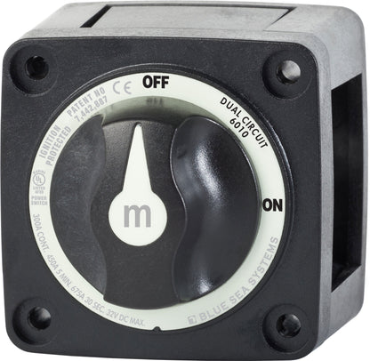 Blue Sea M-Series Battery Switch On/Off Dual Circuit- Black.