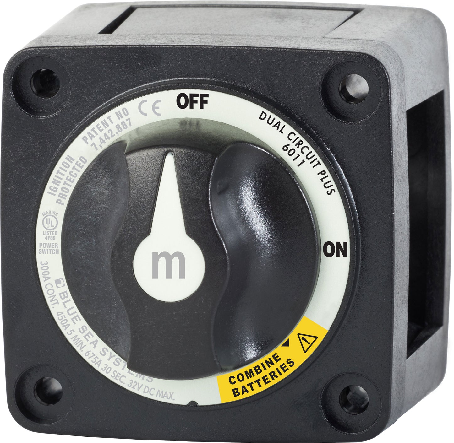 Blue Sea M-Series Battery Switch On/Off Dual Circuit- Black.
