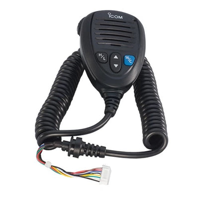 Icom HM205 Series Black Speaker Microphones for Marine VHF Radios.