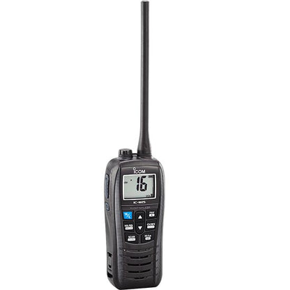 Icom M25 Floating Handheld VHF VHF Radio with USB-C Charging 5 Watts.