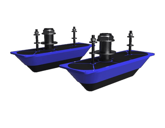 Lowrance StructureScan 3D Stainless Steel Thru-Hull Transducers.
