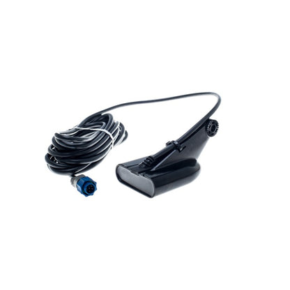 Lowrance HST- Transom-Mount Skimmer Transducers with Temperature Sensor and Blue Connector.