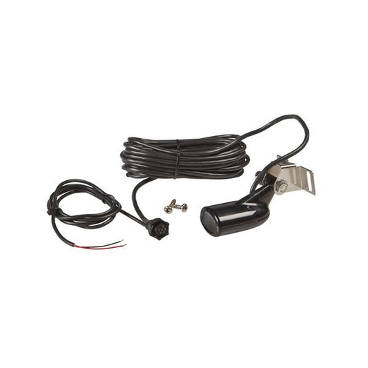 Lowrance HST- Transom-Mount Skimmer Transducers with Temperature Sensor and Blue Connector.