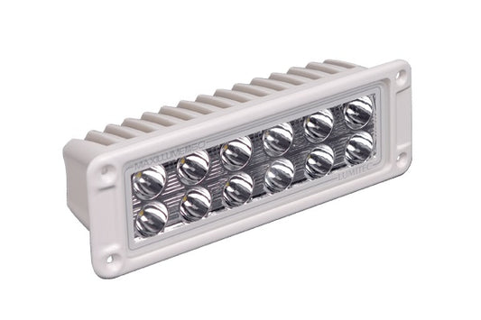 Lumitec Maxillume H60 Flood White LED - White Finish 12/24V.