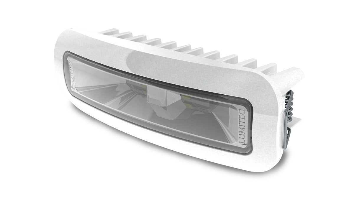 Lumitec Capri3 Flood Light LED Dimmable Flush Mount White Housing 12/24v.