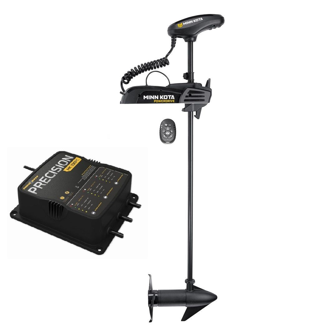 Minn Kota Powerdrive Trolling Motor Bundles 54in with Micro Remote & ON-BOARD CHARGERS.