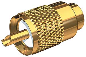 Shakespeare Marine Grade PL-259 Coaxial Connectors and Adapters Gold Plated.