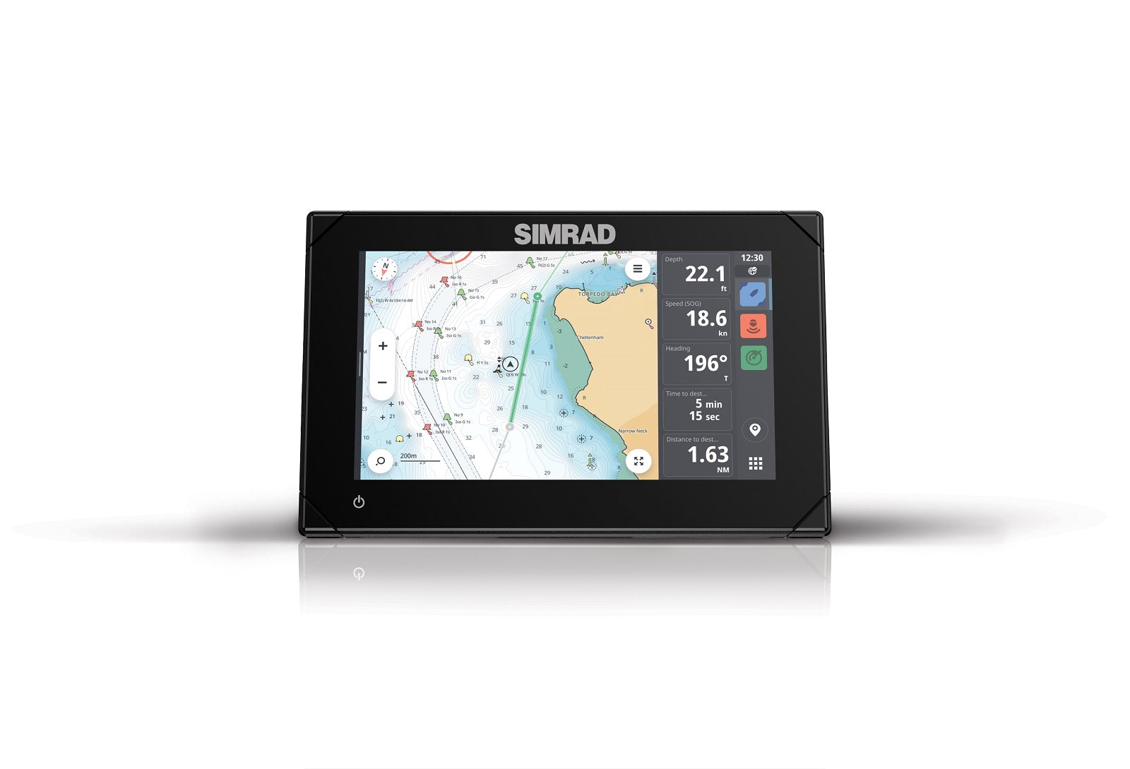 Simrad NSX30  MFD with Active Imaging Transducer.