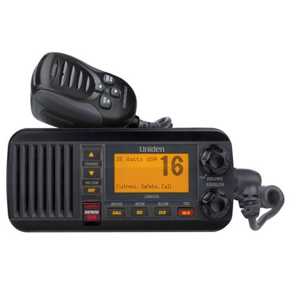 Uniden UM435 Fixed Mount VHF Marine Radios Class D 25 Watt.