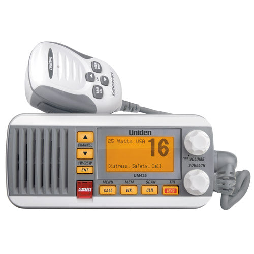 Uniden UM435 Fixed Mount VHF Marine Radios Class D 25 Watt.